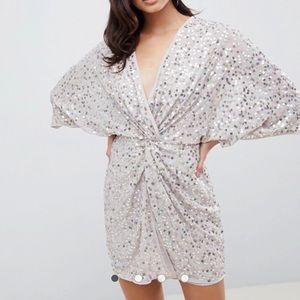 ASOS EDITION Scatter sequin kimono dress